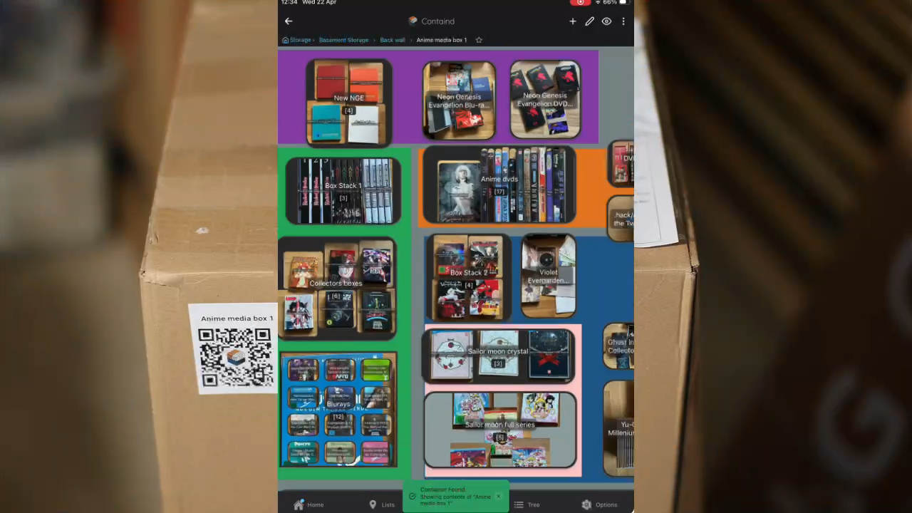 Real storage boxes mapped onto a visual Containd canvas